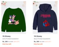 YK Disney Girls Printed Sweatshirt at Upto 85% off Starting @ 399