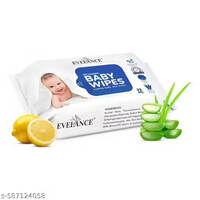 Hygiene Evelance Premium Baby Wet Wipes Without Lid & Aloe Vera - 72 Wipes (1 Pack 72 each)