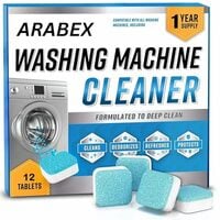 Washing Machine Cleaner Descaler 12 Pack - Deep Cleaning Tablets For HE Front Loader & Top Load Washer, Clean Inside Drum And Laundry Tub Seal (Washing Machine Cleaner Tablets - 12 Pack)