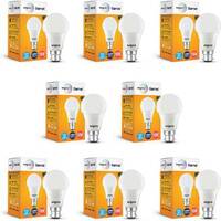 Wipro 10 W Basic Standard B22 LED Bulb  (White, Pack of 8)