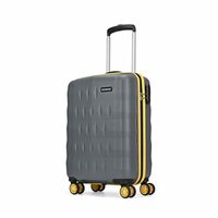 Aristocrat Polycarbonate Spinner Comet Cabin Trolley Bag 56cm|Small|Hard Luggage| Smooth 8-Wheel Suitcase|Combination Lock with Sturdy Zipper|Full Fabric Convipack|3-Year International Warranty (Grey)