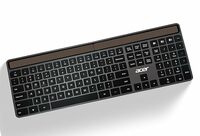 Acer Solaris Solar Powered Bluetooth Keyboard, 109-Key Wireless Keyboard with Super-Capacitor, Multi-Device BT 5.0, Type-C Emergency Charging, 10m Range, for Windows, Mac, Android, Space Grey