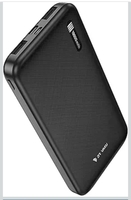 DR VAKU® CYREX 10000mAh Power Bank Portable Slim Design with Dual USB Output Type-C Micro (Input & Output) Lithium Polymer Battery Compatible with iPhone, Samsung, OnePlus & All Smartphones- Black 