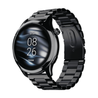 noise NoiseFit Mettle Smartwatch with Bluetooth Calling (35.56mm HD Display, IP68 Water Resistant, Elite Black Strap)