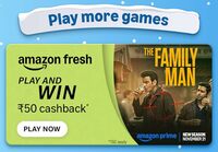 Amazon Fresh Play and Win ₹50 cashback on MoV of ₹349