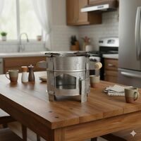 Winter Iron Sigdi with Strong Stand Vertical Support Strong Rods, Wooden Handle, Angeethi Chulha Heater Wood Stove for Cooking and Outdoor Parties Tandoor Sigdi for Winter