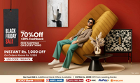 Pepperfry Black Friday Sale - Upto 70% off + 20% Cashback (Free Shipping on Everything)