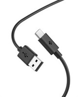 Spigen USB Type C Cable 3 A 1 m PB2300  (Compatible with Mobile, Black, One Cable)