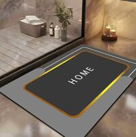 SKVM Water Absorbent mat for Bathroom Kitchen Floor Door Entrance Anti Slip Foot Skid Shower mat for Bathroom Door Kitchen(Design 2)