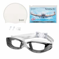 Cockatoo Basic Swimming Set for Adults, Swimming Set with Goggles, Earplugs, Nosepin for Men & Women
