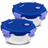 Home Puff Borosilicate Glass Lunch Box Set (2×420 ml) at ₹449 on Amazon