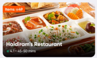Swiggy Food - Haldiram's Items @ ₹49