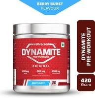 Wellversed Dynamite Pre-Workout (420g, 30 Servings) | Unleash Explosive Energy Pre Workout  (420 g, Berry Burst)