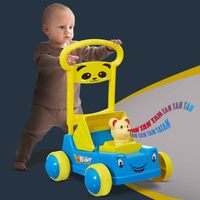 Dash First Step Sit-to-Stand Activity Baby Push Walker with Tan-Tan Music & Sound, Baby Walker Learning Support, Walker for Baby Boy and Girl (Blue, 9-18 Months)