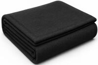 BSB HOME Premium Acrylic-Wool Single Bed Blanket – Ultra Warm Winter Blanket for Home & Travel | Soft, Heavyweight, Durable & Fade Resistant (Black, 150 x 220 cm, Weight - 1 Kg)