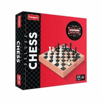Funskool Games, Deluxe Chess, Wooden Set, War & Strategy, Family Games, Strategy Board Games, Toys for Kids, Wooden Board with Storage Box, Adults & Family, 2 Players, Ages 7 and Above, Multicolour