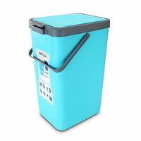 Nayasa Door Dustbin Big – 18 L Plastic Press Top Waste Bin | Multipurpose Trash Can for Home, Kitchen, Bathroom, Office | Durable Garbage Bin with Lid | Turquoise Blue