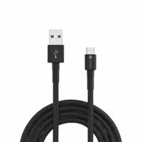 Portronics 65W Konnect B Type C Cable with 3.0A Output, Nylon Braided, 1M Length - Black