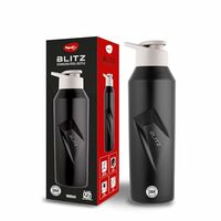Pigeon Blitz Stainless Steel Water Bottle With Sipper Cap | Eco friendly | BPA Free | Water Bottle for Office, Gym, School, Yoga, Trekking, Adults & Kids| 975 ML, Black