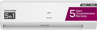 Godrej 5-In-1 Convertible Cooling 2025 Model 1.5 Ton 5 Star Split Inverter Heavy AC  - White  (EI 18I5T WZR, Copper Condenser)