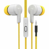 Zepto : Aroma HF505 Clear Hi-Fi Sound | Deep Bass Wired Earphone with Mic | Yellow - 3.5 mm Jack
