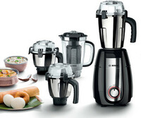 BOSCH TrueMixx Pro 1000 W Mixer Grinder  (MGM8842MIN | 4 Jars | Black, Steel)