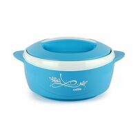 Cello Sapphire Insulated Inner Steel Casserole for Roti, 1250ml, Blue | Hot Box for Kitchen | Hot Pot for Home | Chapati Box | Locks in The Cold & Heat for Long | Serving Bowl with Lid
