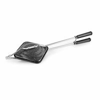 Cello Prima Non-Stick Aluminium Sandwich Toaster with Spatter| Compatibility with Gas Stoves | Flame-Proof Design | Heat-Resistant Handle | Sandwich Maker | Sandwich Toaster | Black