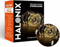 Halonix Bliss Rice Light | Decorative Light | Fairy Light | USB Powered | String Light | Diwali Light | Warm White| Pack 1 |Diwali Lights for Decoration for Home-Plastic,Corded Electric