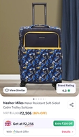  Nasher Miles Water Resistant Soft-Sided Cabin Trolley Suitcase