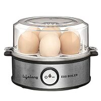 Lifelong Electric Egg Boiler 360-Watt (Transparent & Silver Grey) | Stainless Steel Body & Heating Plate | Boils 7 Eggs | 3 Boiling Modes (Soft, Medium, Hard) | Automatic Turn-Off & Easy Clean