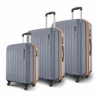 Safari Genius Alley Set of 3 (Cabin + Medium + Large) Trolley Bags Hard Case Polypropylene