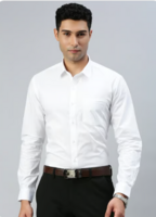 Ramraj - Cotton Regular fit Solid Formal Shirt (White)