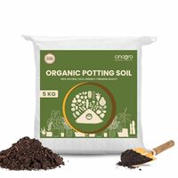 Cinagro Organic Potting Soil Mix 5kg, for Home Garden, Ready-to-Use Soil Mix with Red Soil & Cow Manure, High Water Retention, Odour-Free, Nutrient-Rich Mix for Indoor & Outdoor Plants, Lawns & Herbs