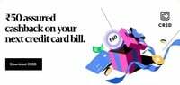 Get ₹50 assured cashback on cc bill payment (user specific) 