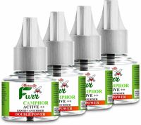 Mosquito Furr Camphor Active plus Liquid Mosquito Vaporiser Refill Mosquito Vaporiser Refill (4 x 45 ml)