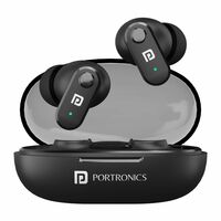 Portronics Harmonics Twins S16 in Ear Wireless TWS Earbuds with 24 Hrs Playtime, Clear Calls, Game & Music Mode (Black)