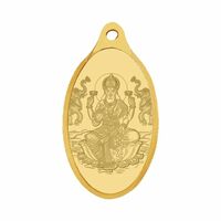 WHP Jewellers 24kt (999) 1 gram Goddess Lakshmi Yellow Gold Lakshmi Pendant