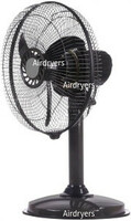 Airdryers Mini Pedestal Fan with Copper Motor 12 Inches Sweep Fan (Black | Pack of 1)