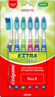 Colgate Extra Clean Toothbrush – Medium Medium Toothbrush  (Pack of 6)