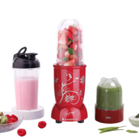WONDERCHEF Nutri-blend 500 Watt 3 Jars Mixer Grinder Blender (22000 RPM, Powerful Motor, Red)