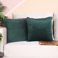 STITCHNEST Both-Sided Velvet Cushion Covers – Rich Holland Velvet Texture – Decorative Cushion Covers – Set of 2 (12 x 12 Inches)