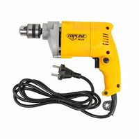 Spartan 10mm Chuck Corded Drill Machine 380W Powerful Motor With 2600 RPM, Single Speed | Drilling into Wood, Plastic, Glass & Metal, For Home & Professional Use (Pack of 1,Yellow)