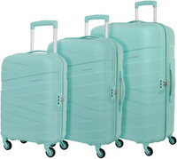 Kamiliant by American Tourister Hard Body Set of 3 Luggage 4 Wheels - (Small 55Cm |Medium 68Cm|Large79Cm)Combination Lock-Ryker - Blue