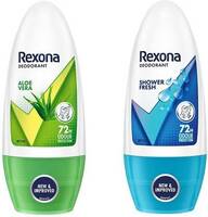 Rexona Aloe Vera and Shower Fresh Underarm Roll On Deodorant Deodorant Roll-on - For Women (100 ml, Pack of 2)