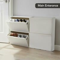 Cello Maple 2 Tier Wall Mount Multipurpose Storage Cabinet White | Lightweight & Sturdy Space Saving Organizer for Living Room, Kitchen | Perfect for Clothes, Shoes Rack, Kitchen Accessories & Others