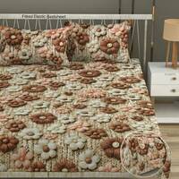 Take a look at this Cotton King, Queen, Double Fitted (Elastic) 380 TC Floral Bedsheet 
