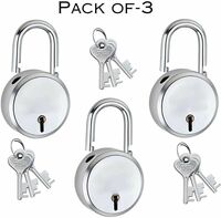 lock3 Padlock (silver) ( pack of 3)