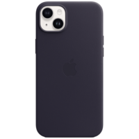 Apple Soft Leather Back Cover for Apple iPhone 14 Plus (MagSafe Charging Support, Ink)