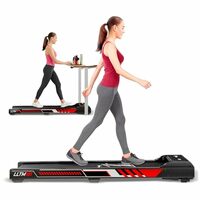 Lifelong Walking Pad Treadmill | 3 HP Motor | 2-Level Manual Incline | LED Display | Foldable Design | Remote Control | 110 Kg Capacity | 8 Km/h Speed | Home Fitness Walking Machine (Black) LLTM181